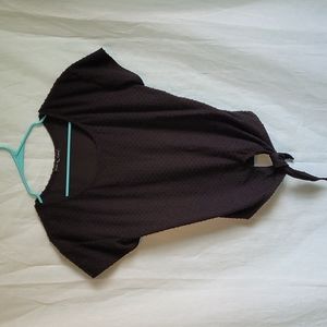 Black textured dress shirt